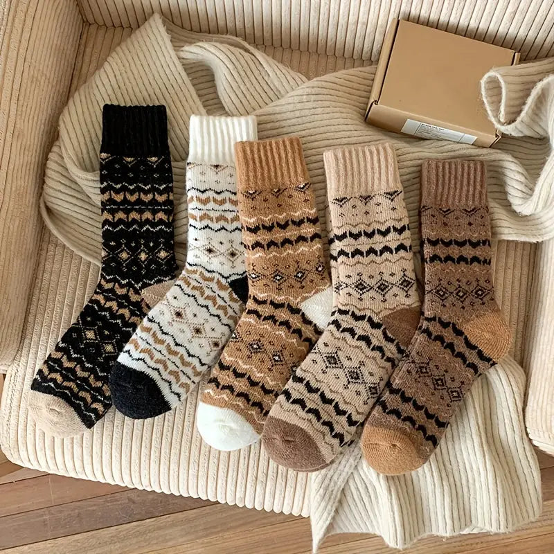 Retro Edition Thick & Warm Terry Cotton Socks